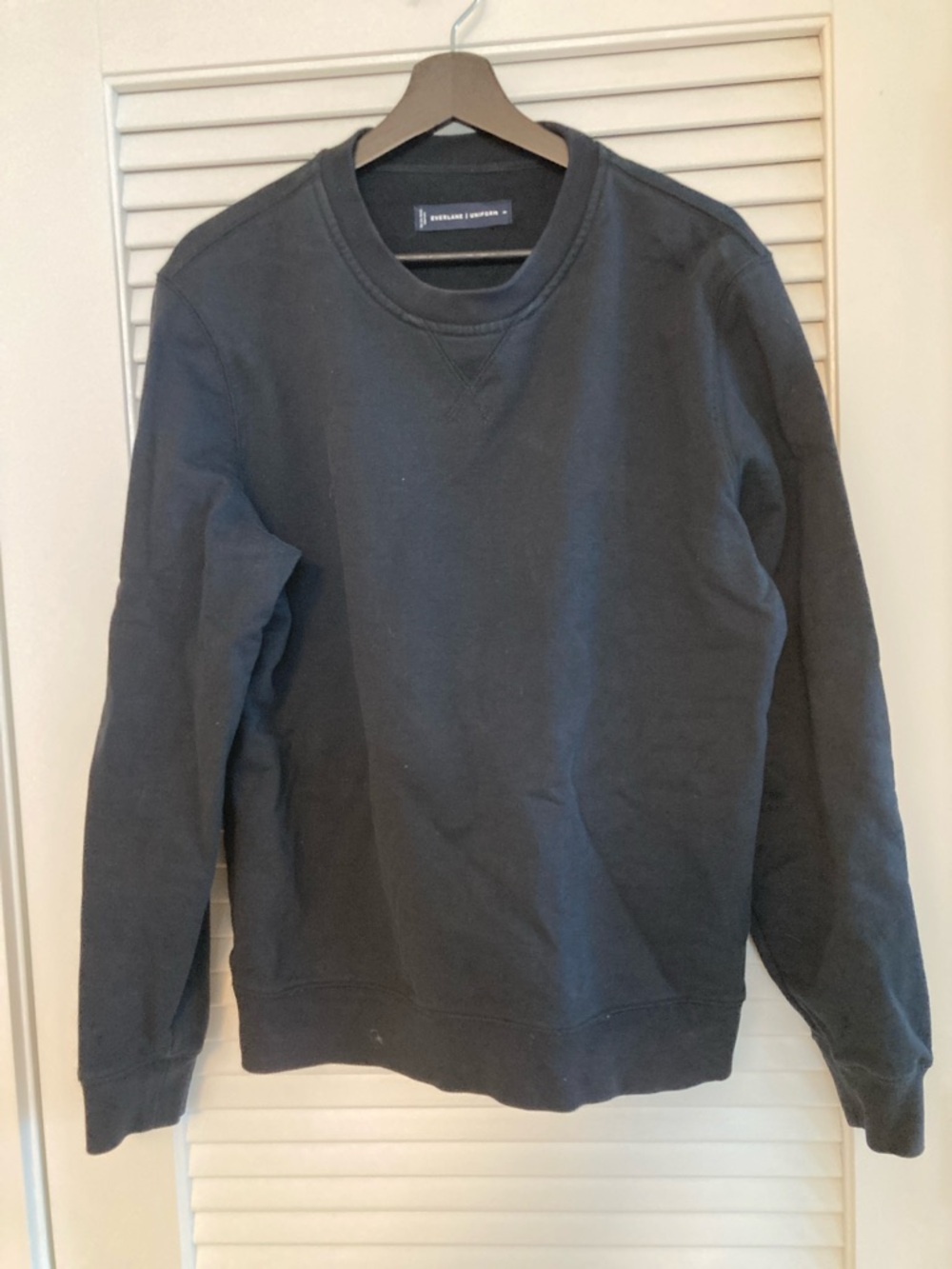 Everlane Men's Crewneck Sweatshirt - Black (Size M)